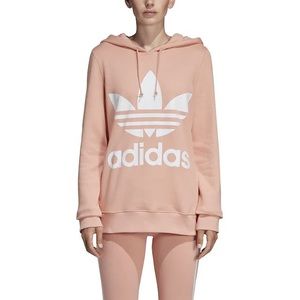 Dusty pink Adidas trefoil hoodie